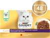 Gourmet Gold Succulent Delights hrana za muce, piščanec in govedina 12 x (4 x 85 g)