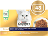 Gourmet Gold Succulent Delights hrana za muce, losos in oceanska riba, 12 x (4 x 85 g)