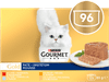 Gourmet Gold pašteta za muce, govedina, puran, jetra in tuna, 8 x (12 x 85 g)