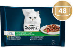 Gourmet Perle mini fileji v omaki, mešan izbor, 12x (4 x 85g)