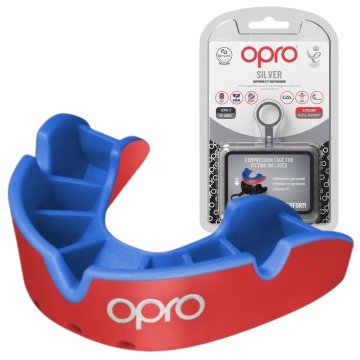 shumee Opro srebrni ščitnik za zobe rdeče/modre barve