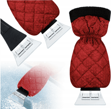 Korbi Praktično Avtomobilsko Strgalo z Rdečo Rokavico – Odmrzovanje in Odmetavanje Snega, Model SKR12