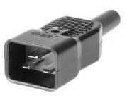MicroConnect IEC napajalni adapter C20 Plug