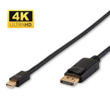 MicroConnect 4K Mini DisplayPort na DP kabel 1m
