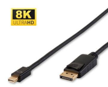 MicroConnect 8K Mini Displayport na DP kabel 1m