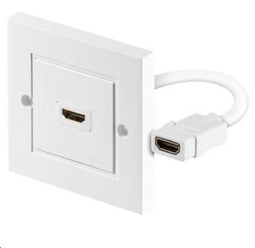1-portna HDMI stenska vtičnica, bela