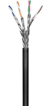 MicroConnect Kabel S/FTP CAT6 Zunanji 100m Črn Omrežni