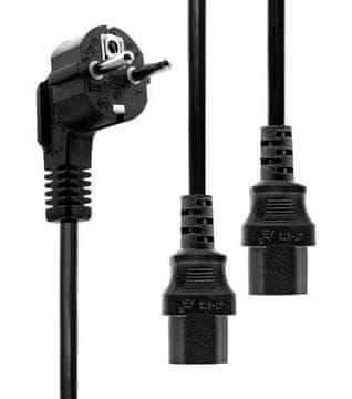 Power Y-napajalni kabel 1.8m črn IEC320