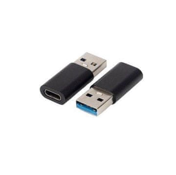 MicroConnect USB-A na USB-C adapter, 10gbps, črn
