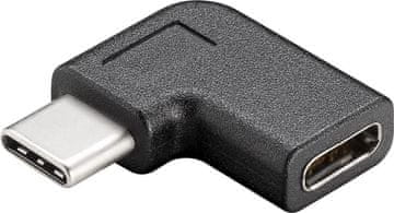 MicroConnect USB-C na USB-C kotni adapter 90°