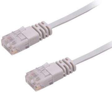 MicroConnect Kabel U/UTP CAT6 0.50M Siv ploščat Omrežni