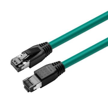 Kabel CAT8.1 S/FTP 0,50m Zelen Omrežni, LSZH, Oklopljen, AWG 24