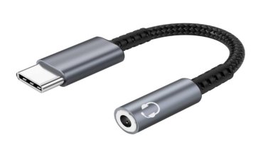 USB-C na minijack adapter 13cm srebrn