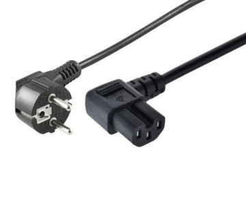 Napajalni kabel CEE 7/7 C15 3m črn kotni