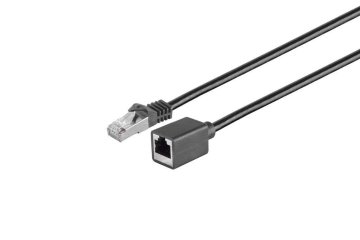 CAT7 S/FTP podaljšni kabel LSZH 0.5m črn