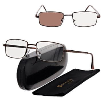 shumee Okvirji za korekcijska očala, prozorne leče, pravokotna kovina, 510F, rožnato zlato