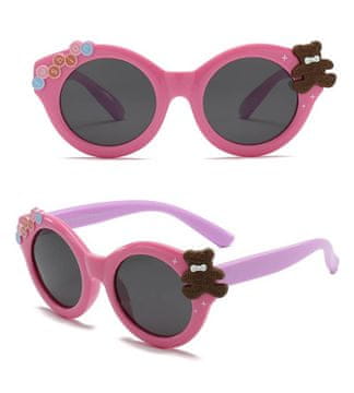 shumee Trikotna zložljiva torbica za očala, vzorec srca, ET132D, vijolična