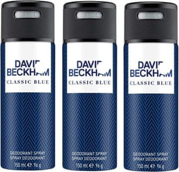 shumee David Beckham Classic Blue deodorant 150 ml x 3 kos