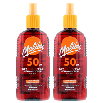 shumee Malibu suho olje v spreju SPF50 olje za porjavitev 200 ml x 2 kos