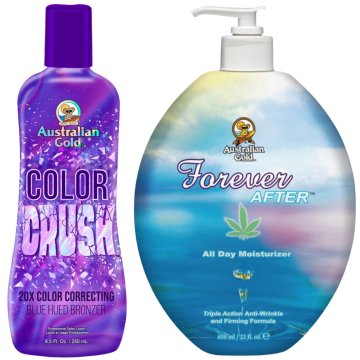 shumee Australian Gold Color Crush Blue + Forever After po sončenju