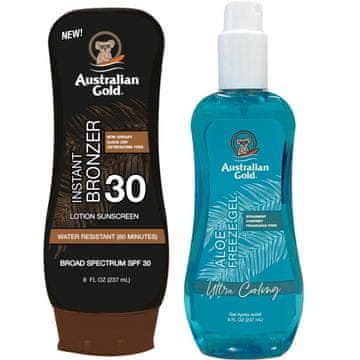 shumee Avstralski zlati balzam z bronzerjem SPF30 + zamrzovalni gel aloe