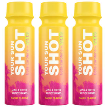 shumee Your Sun Shot Mango z vitaminom D3 napitki za sončenje 80 ml x 3 kos