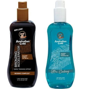 shumee Gel v spreju Australian Gold Dark Tanning Accelerator + Aloe Freeze Gel