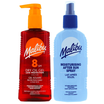 shumee Malibu SPF8 gel za porjavitev 200 ml + balzam v spreju po sončenju 200 ml