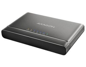 AXAGON kovinska škatla za M.2 NVMe in 2,5" SATA SSD s kloniranjem / ADSA-CC / USB-C 3.2 Gen 2 / 30 cm kabel