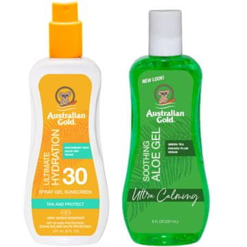 shumee Australian Gold gel po sončenju v spreju Clear SPF30 + aloja