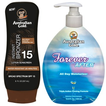shumee Australian Gold balzam z bronzerjem SPF15 + Forever After 400 ml