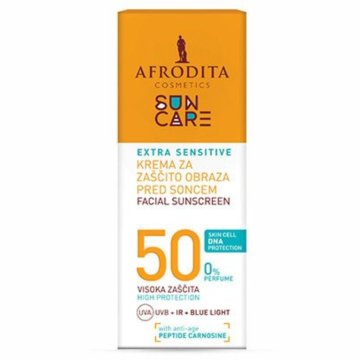 shumee Afrodita Sun Care Extra Sensitive krema za sončenje za obraz SPF50 50 ml