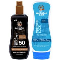 Australian Gold Australian Gold Bronzer Gel v spreju SPF50 + Moisture Lock 237 ml