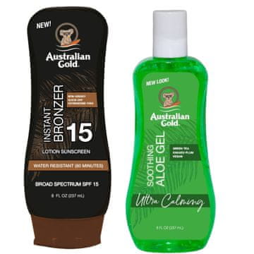 shumee Australian Gold losjon za sončenje SPF15 + aloe po sončenju