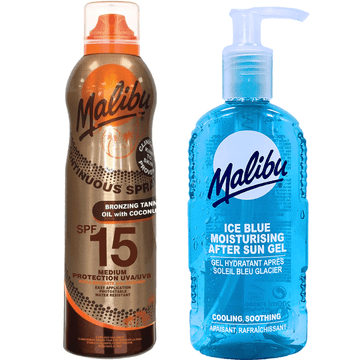 shumee Malibu Oil SPF15 Kokosovo olje 175 ml + Ice Blue gel po sončenju 200 ml