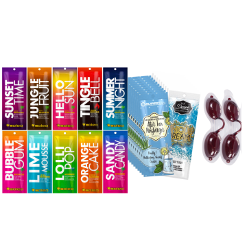 shumee Soleo Basic Pack 100 vrečk + 10 Unique Dream in 10 After Tan + 2 kozarca