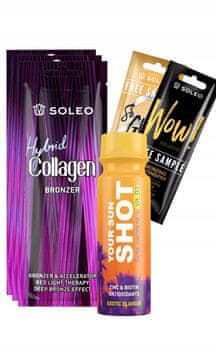 shumee Soleo Collagen Hybrid 3 x 15 ml bronzer za porjavitev + brezplačni izdelki