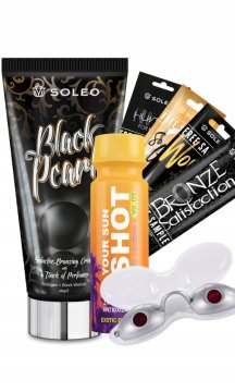 shumee Soleo Black Pearl 150 ml bronzer za močno porjavitev + brezplačni izdelki