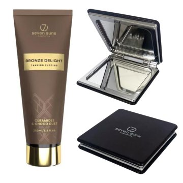 shumee 7suns Bronze Delight puding za porjavitev 250 ml + brezplačno dvojno ogledalo