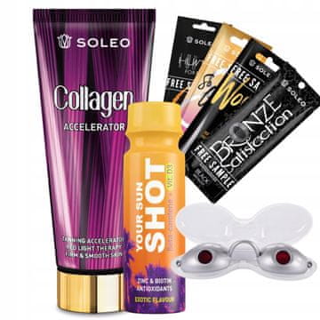 shumee Soleo Collagen 200 ml pospeševalnik porjavitve s kolagenom + brezplačni izdelki
