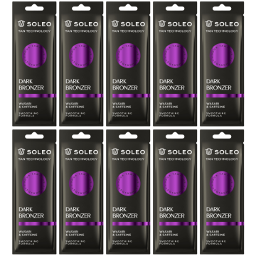 shumee Soleo Tan Technology Dark Bronzer Bronzer za močno porjavitev x10 kosov 15 ml