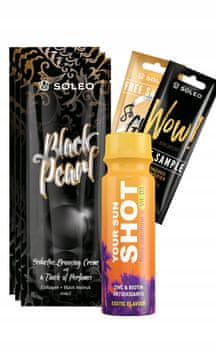 shumee Soleo Black Pearl 3 x 15 ml bronzer za močno porjavitev + brezplačni izdelki