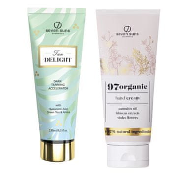 7suns 7suns Tan Delight Accelerator za temno porjavitev 250 ml + brezplačna krema za roke 75 ml