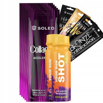 shumee Soleo Collagen 5x15 ml pospeševalnik porjavitve s kolagenom + brezplačni dodatki