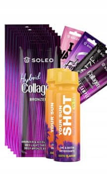 shumee Soleo Collagen Hybrid 5 x 15 ml bronzer za porjavitev + brezplačni izdelki