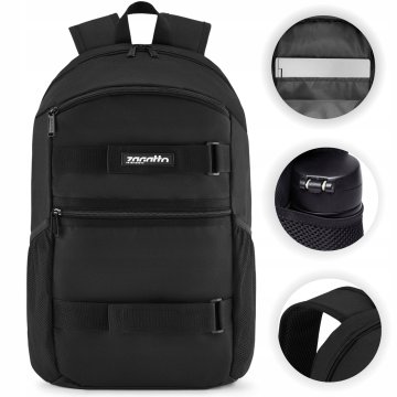 shumee Veliki moški nahrbtnik Zagatto, športni, šolski črn ZG917