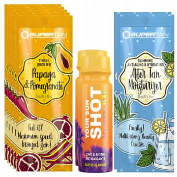 shumee Supertan papaja in granatno jabolko 5x 15 ml Tingle bronzer + brezplačni izdelki