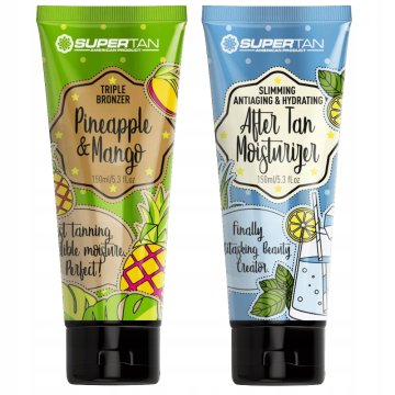 shumee SUPERTAN ANANAS & MANGO 1x TROJNI BRONZER 150 ml + balzam za porjavitev 150 ml