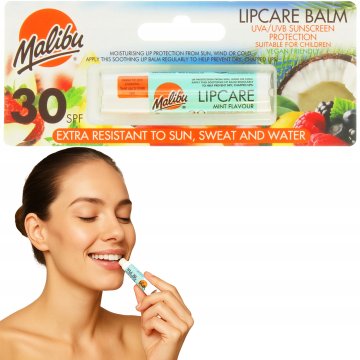 shumee Balzam za ustnice Mint Waterproof Malibu SPF 30 Balzam za ustnice Mint 4 g