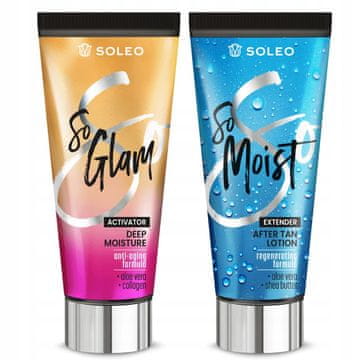 shumee SOLEO SO GLAM 150ml POSPEŠEVALEC POROČILNOSTI + BALZAM PO SONČENJU 150ml
